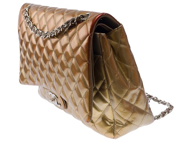 Borsa CHANEL Timeless/Classique in Pelle Oro - 103579 D'oro - vista 4