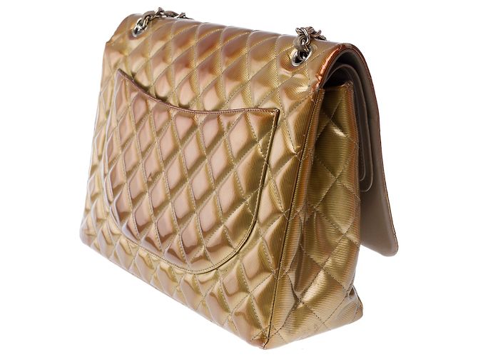 Borsa CHANEL Timeless/Classique in Pelle Oro - 103579 D'oro - vista 5