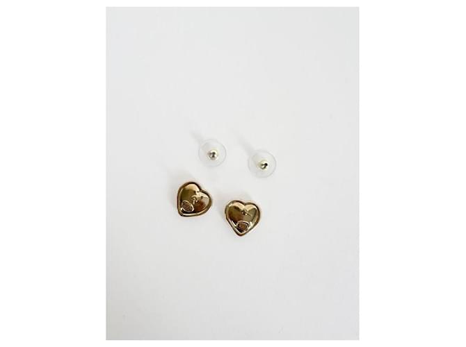 Orecchini Chanel cuore e strass dorati D'oro - vista 4