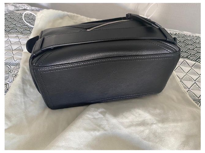 Loewe Borsa Puzzle Biker in pelle nera Nero - vista 4
