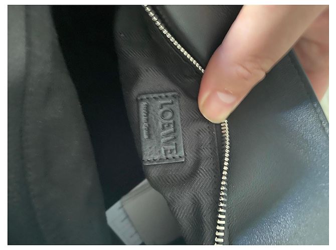 Loewe Borsa Puzzle Biker in pelle nera Nero - vista 6