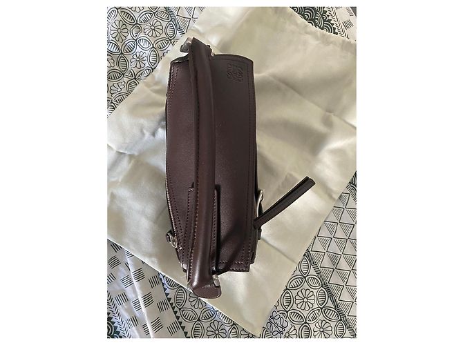 Loewe Puzzle Biker Borsa in pelle marrone - vista 4