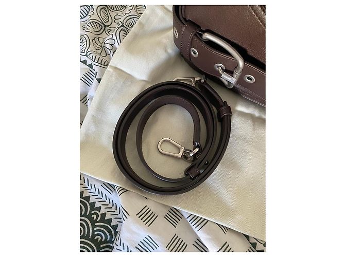 Loewe Puzzle Biker Borsa in pelle marrone - vista 7