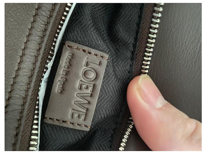 Loewe Puzzle Biker Borsa in pelle marrone - vista 8