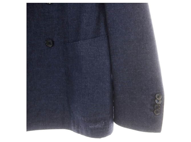 Autre Marque Jaqueta casual de lã e poliéster com abotoamento duplo L.B.M.1911 Azul Azul marinho - vista 5