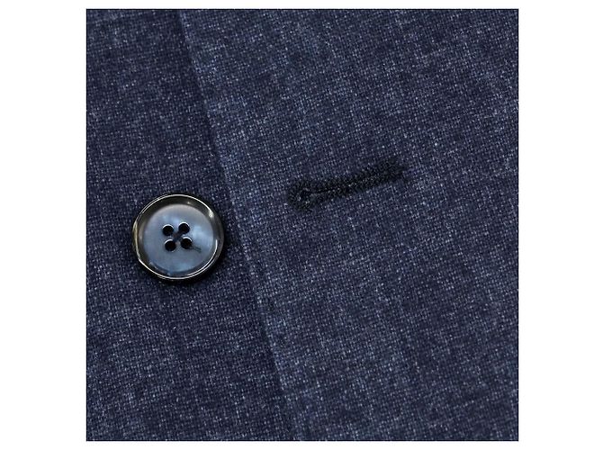 Autre Marque Jaqueta casual de lã e poliéster com abotoamento duplo L.B.M.1911 Azul Azul marinho - vista 6