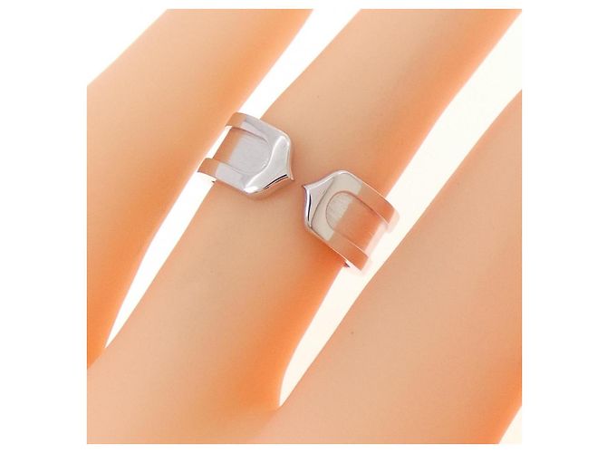 Cartier C2 750 Weißgold Ring Größe 6 Silber - Ansicht 5