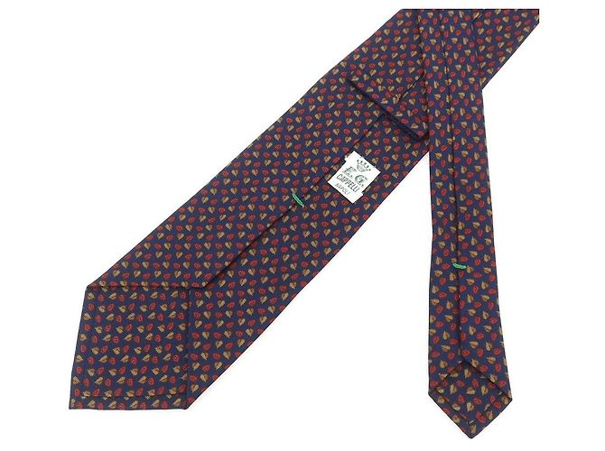 Autre Marque Cravatta in seta stampata E.G.Cappelli Blu - vista 3