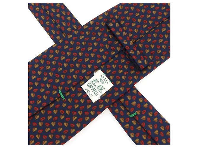 Autre Marque Cravatta in seta stampata E.G.Cappelli Blu - vista 4