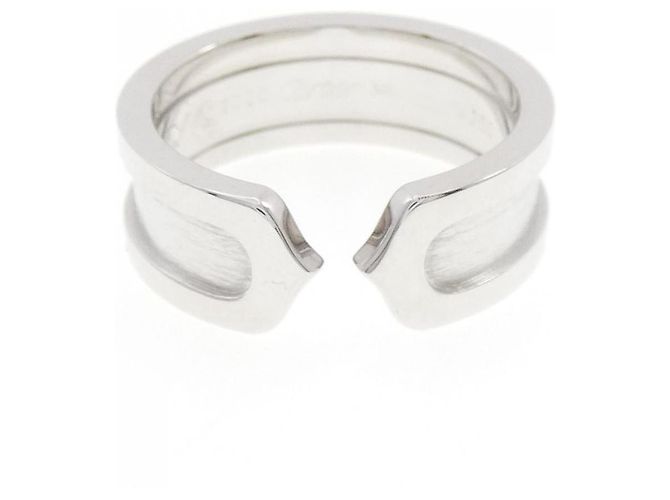Cartier C2 Small 750 Weißgold Ring Größe 8.5 - Ansicht 2