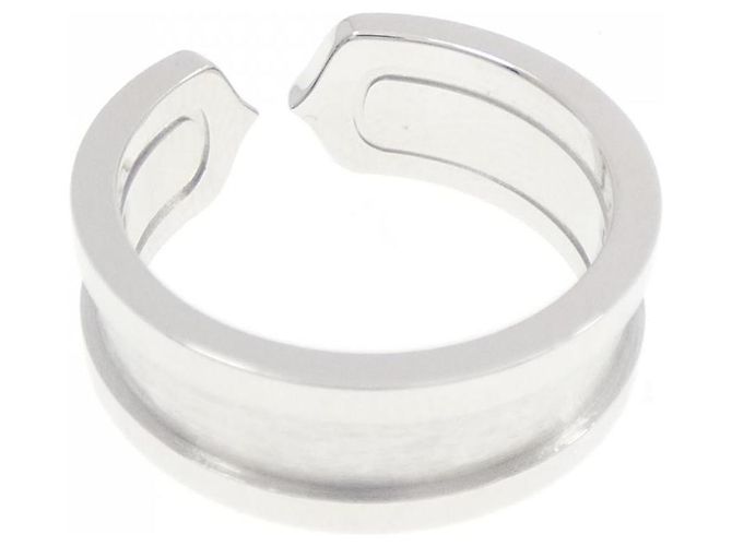 Cartier C2 Small 750 Weißgold Ring Größe 8.5 - Ansicht 3