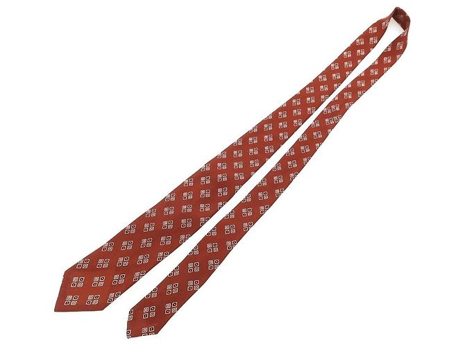 Autre Marque Nicky Silk Tie Brown Red - view 2