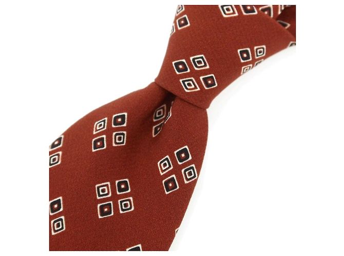 Autre Marque Nicky Silk Tie Brown Red - view 6