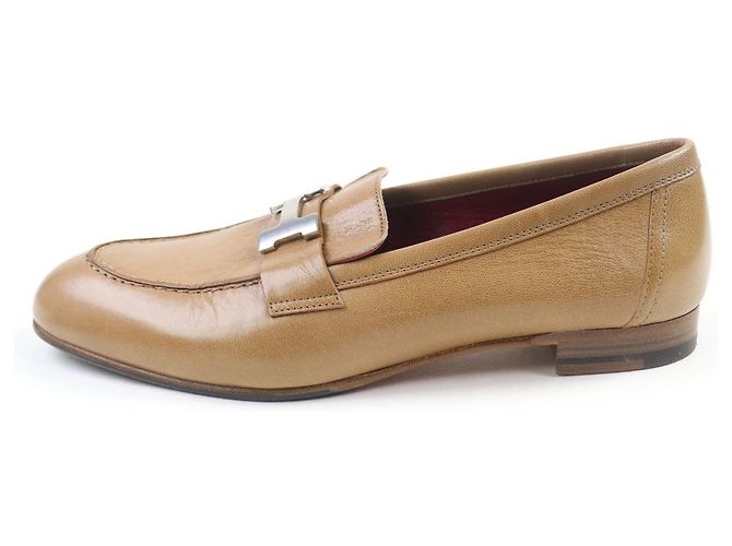 Hermès Hermes Constance Leder Loafer Beige - Ansicht 4