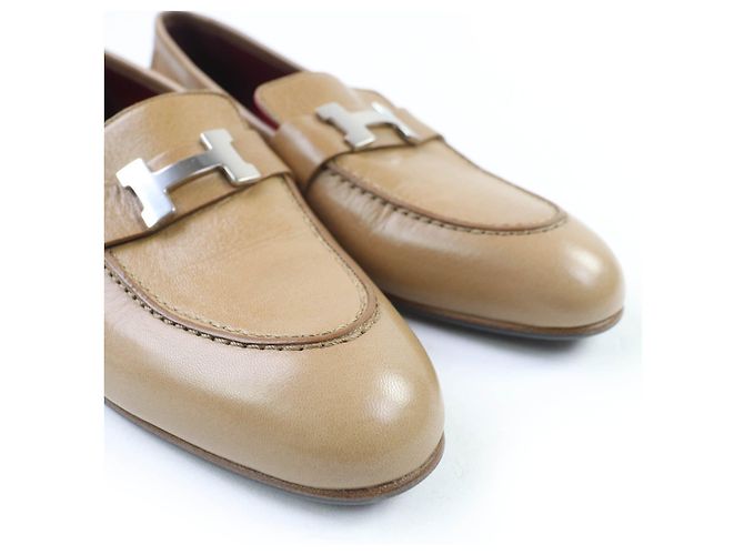Hermès Hermes Constance Leder Loafer Beige - Ansicht 7