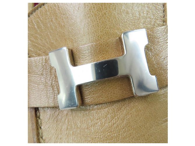 Hermès Hermes Constance Leder Loafer Beige - Ansicht 8
