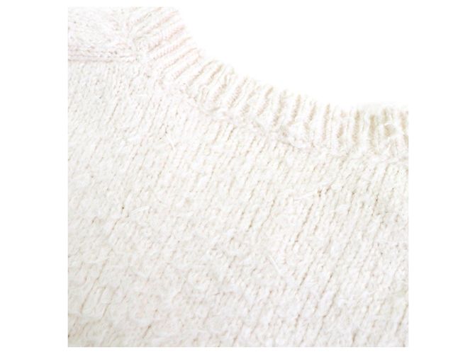 Maison Martin Margiela Maison Margiela 4 4-Stitch Rundhals Strickpullover Beige Roh - Ansicht 5