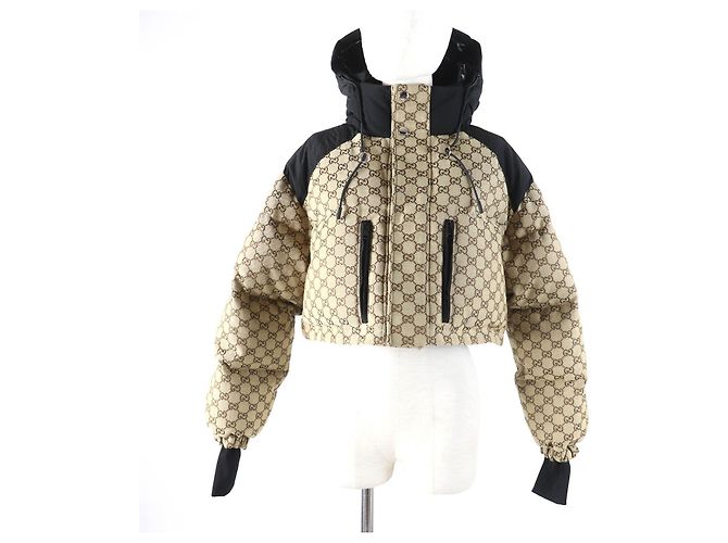 Chaqueta 2way en lona GG Down Gucci Beige - vista 2