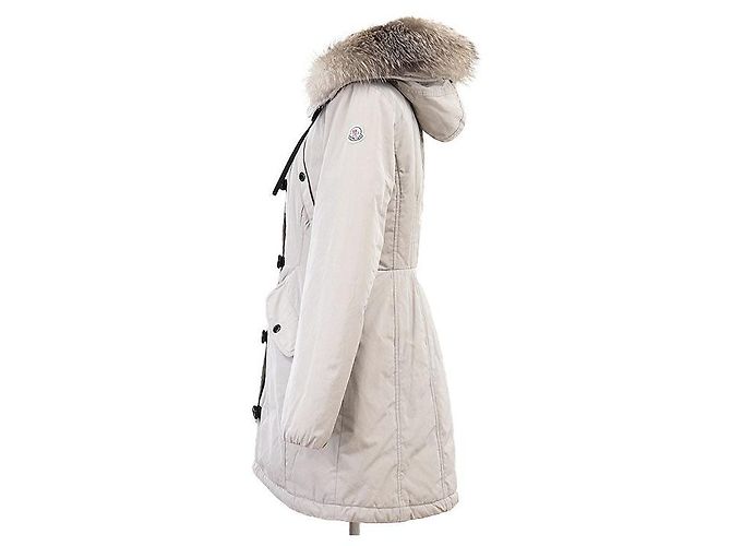 Moncler AREDHEL GIUBBOTTO Abrigo de plumón con piel de zorro Beige - vista 15