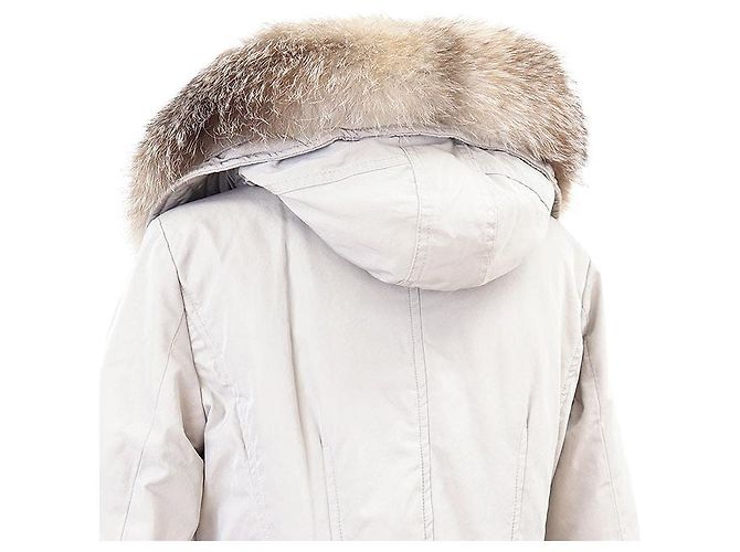 Moncler AREDHEL GIUBBOTTO Abrigo de plumón con piel de zorro Beige - vista 16