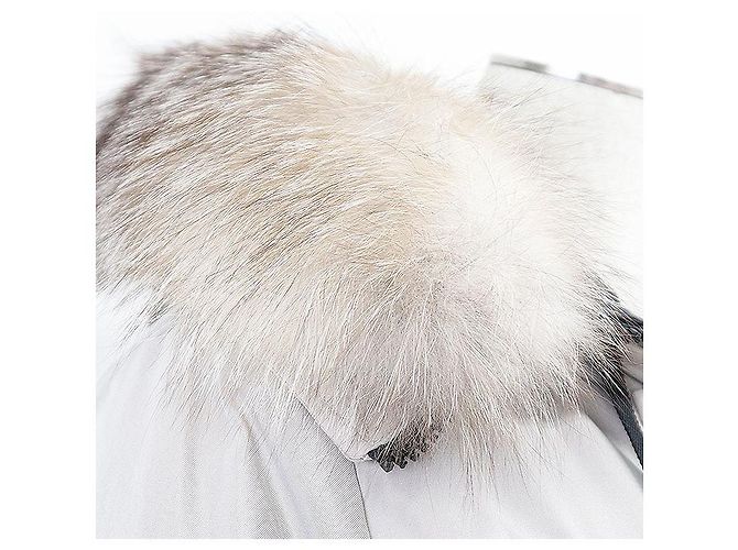 Moncler AREDHEL GIUBBOTTO Abrigo de plumón con piel de zorro Beige - vista 3