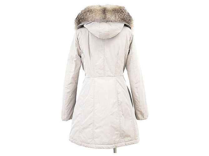 Moncler AREDHEL GIUBBOTTO Abrigo de plumón con piel de zorro Beige - vista 6