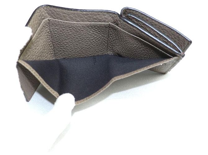 Fendi FF Logo Kalbsleder Tri-Fold Wallet Braun - Ansicht 4
