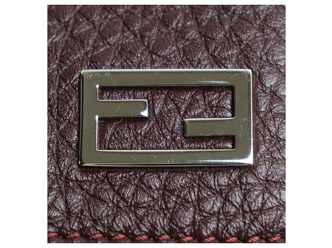 Fendi FF Logo Kalbsleder Tri-Fold Wallet Braun - Ansicht 6