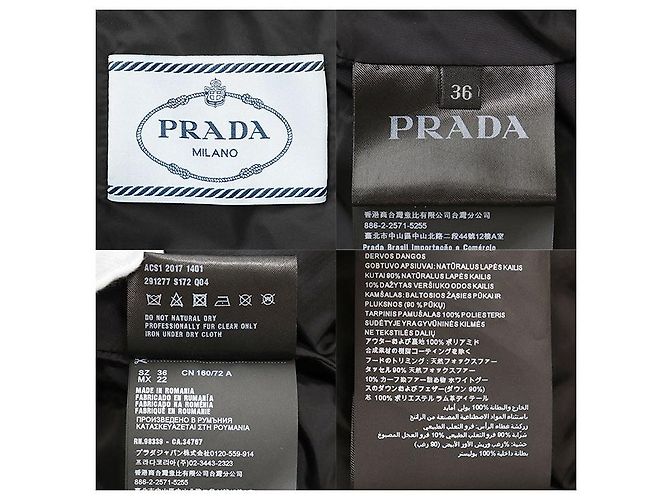 Prada Fox Fur Down Jacket Black - view 10