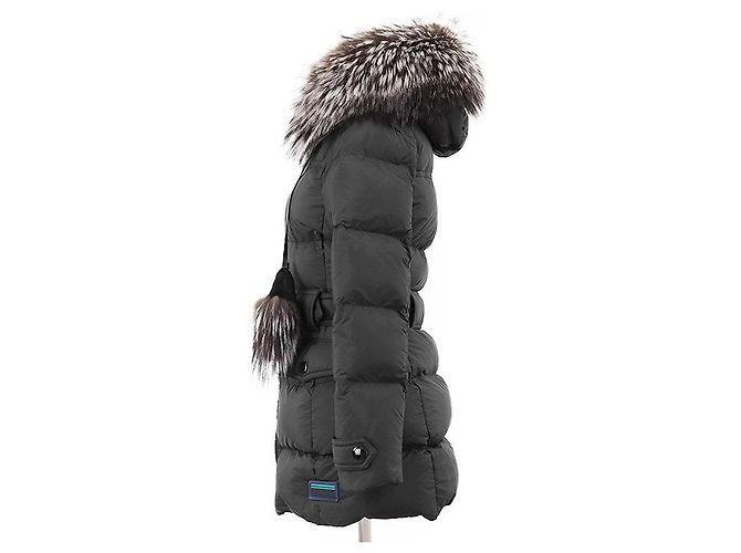 Prada Fox Fur Down Jacket Black - view 14
