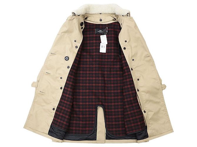 Gabardina Coach TRENCH W WOOL LINER Cotton Polyester Beige - vista 7