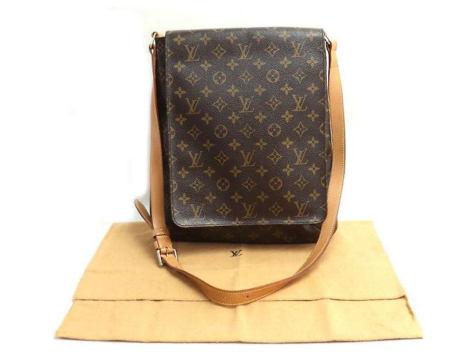 Borsa a tracolla Louis Vuitton Musette Monogram Marrone - vista 8