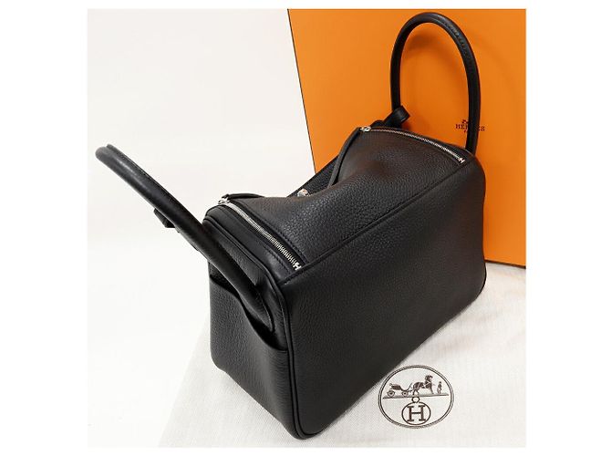 Hermès Borsa 2way Hermes Lindy Taurillon Clemence Nero - vista 3