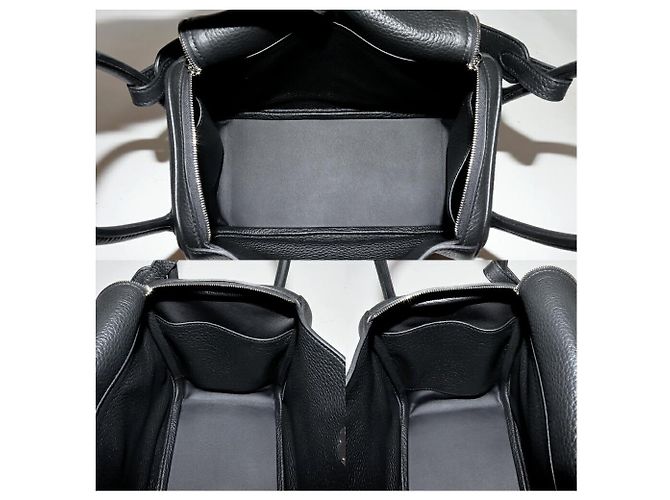 Hermès Borsa 2way Hermes Lindy Taurillon Clemence Nero - vista 4