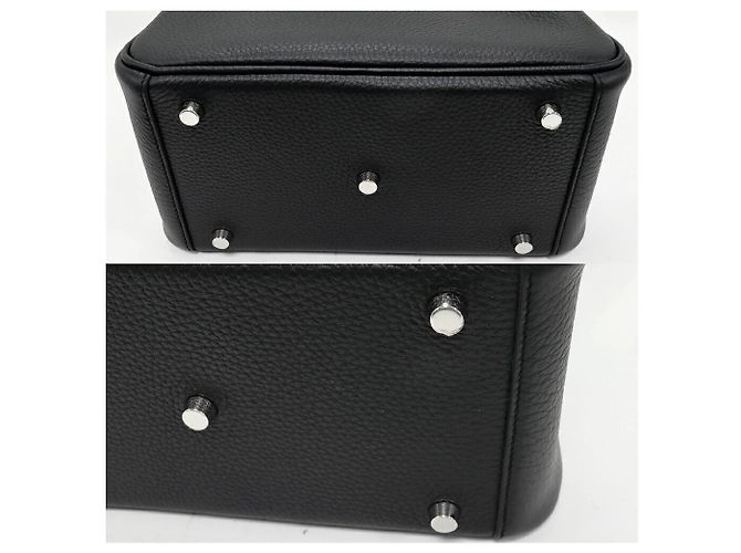 Hermès Borsa 2way Hermes Lindy Taurillon Clemence Nero - vista 5