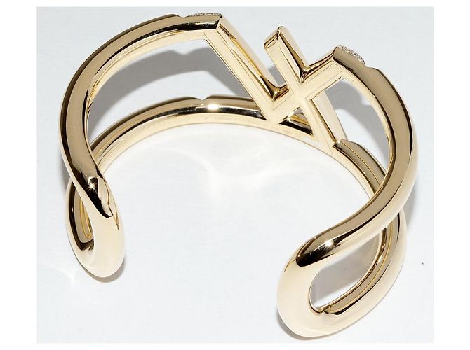 Bracciale Louis Vuitton LV Volt One Au750 Diamond Bangle Misura 16 D'oro - vista 4