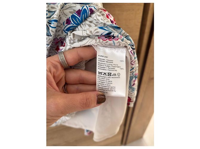 Pablo De Gerard Darel Pablo Sommerkleid mit floralem Print Pink Weiß Rot Blau - Ansicht 4