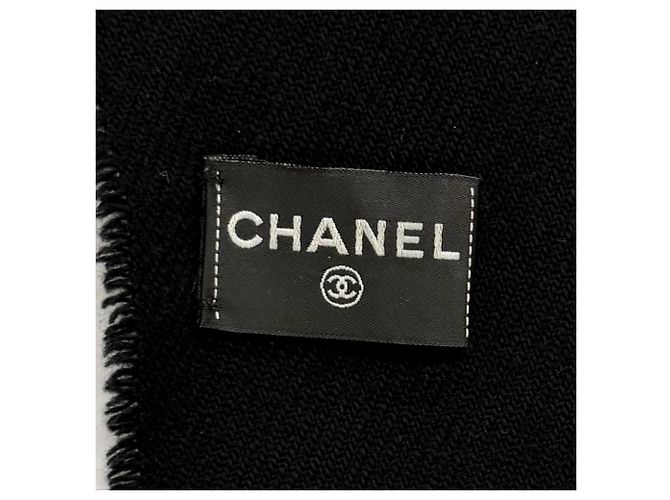 Stola Chanel in misto lana e cashmere Nero D'oro - vista 6