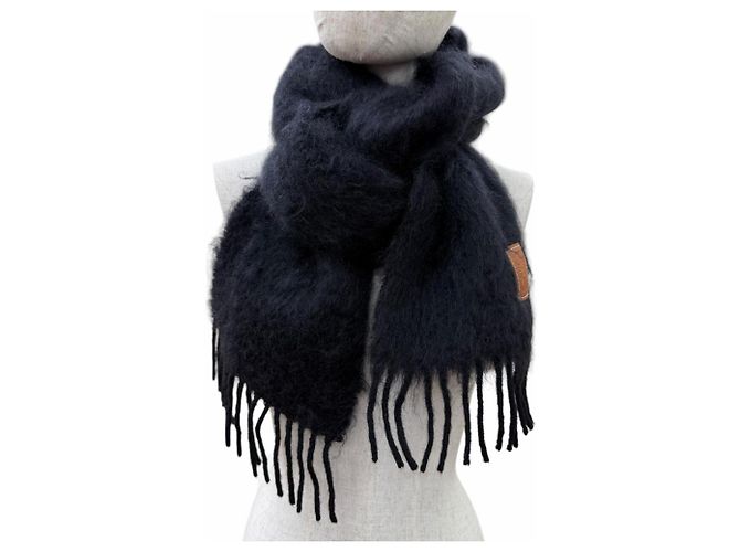 Sciarpa in lana mohair LOEWE nero - vista 3