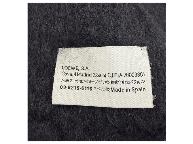 Sciarpa in lana mohair LOEWE nero - vista 6