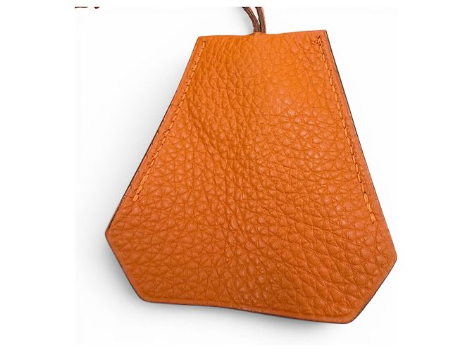 Hermès Collana Clochette in pelle vintage Hermes Arancione - vista 3