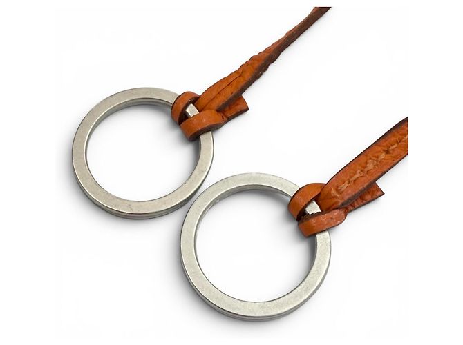 Hermès Collana Clochette in pelle vintage Hermes Arancione - vista 6