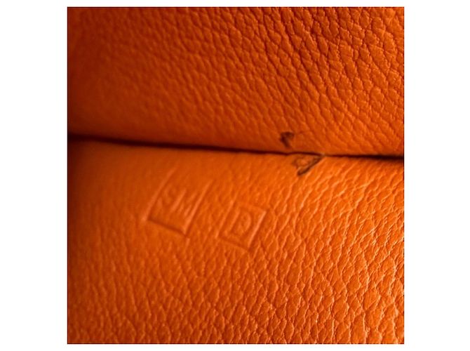 Hermès Collana Clochette in pelle vintage Hermes Arancione - vista 7