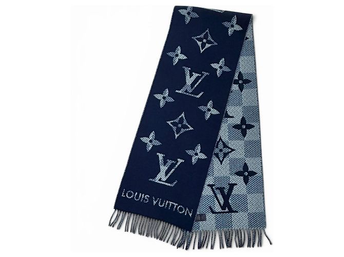Stola in cashmere Louis Vuitton 2025 Blu navy - vista 3