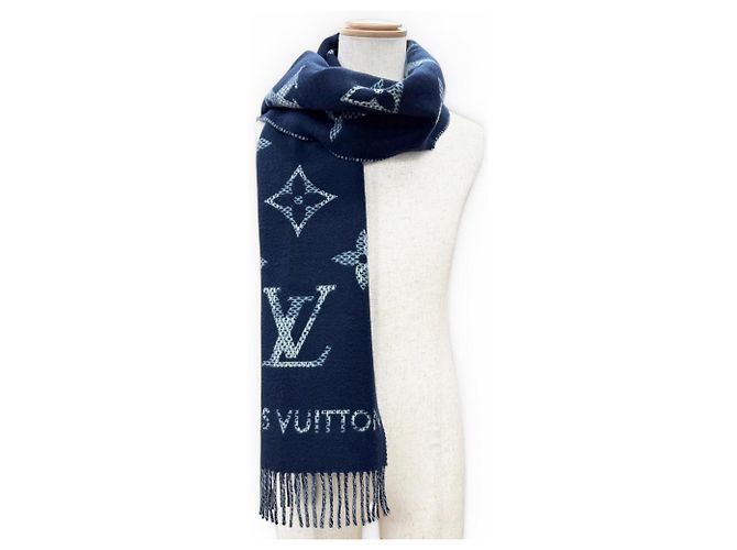 Stola in cashmere Louis Vuitton 2025 Blu navy - vista 4