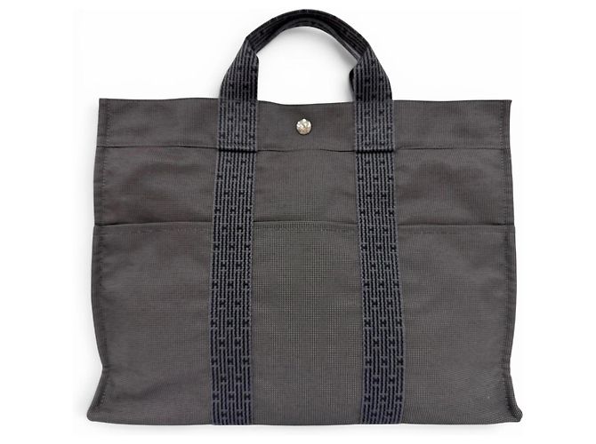 Hermès Hermes Herline MM Canvas Tote Bag Braun - Ansicht 2
