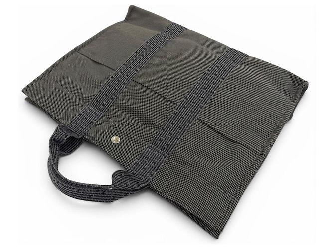 Hermès Hermes Herline MM Canvas Tote Bag Braun - Ansicht 4