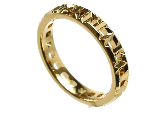 Anello T stretto in oro giallo 18K di Tiffany & Co. - vista 2