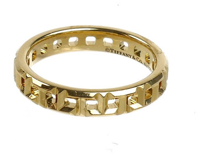 Anello T stretto in oro giallo 18K di Tiffany & Co. - vista 3