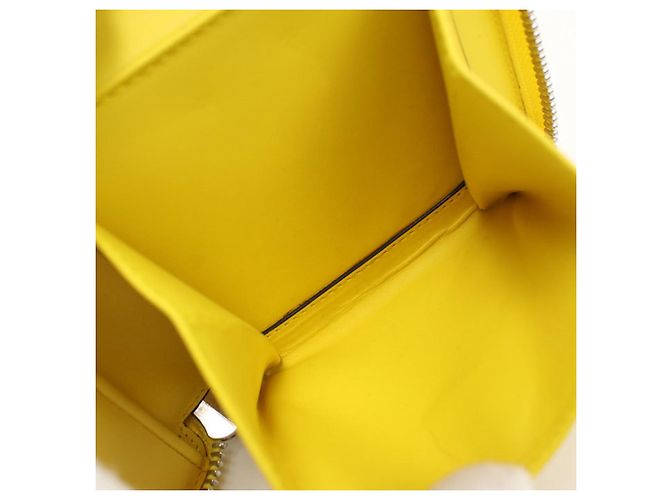 Carteira dobrável Loewe em couro amarelo - vista 8